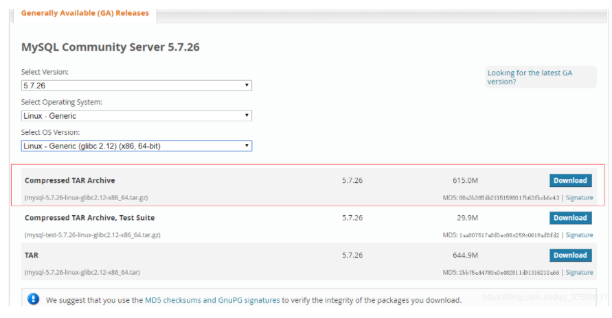 Linux安装MySQL5.7