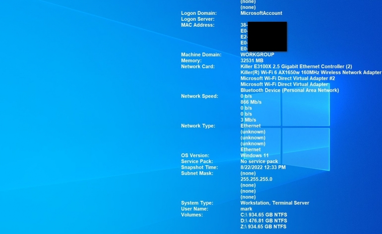 如何使用 BgInfo 显示更新的 Windows 11 系统信息